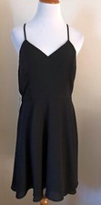 NWT! Express Black V Neck Strappy Flowy Sundress, Lined, Size 10, Orig. $79.90