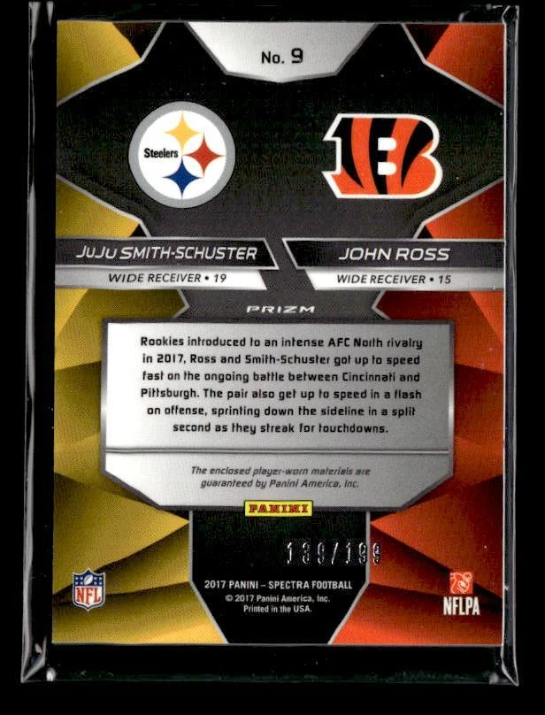 2017 Panini Spectra #9 John Ross III / JuJu Smith-Schuster Rivals #/199 - Image 2 of 2