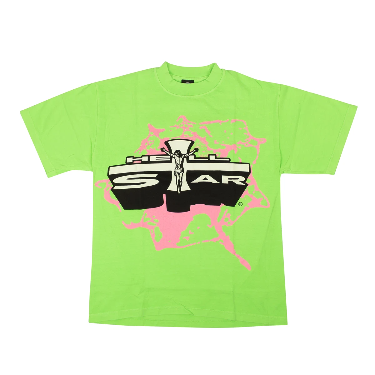 NEW Hellstar Studios Green Neon Green Son Of God T Shirt Size L 110