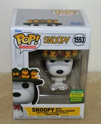 SNOOPY With BEAGLE SCOUTS Funko pop 1553 SDCC 2024 LE - Photo 1/4