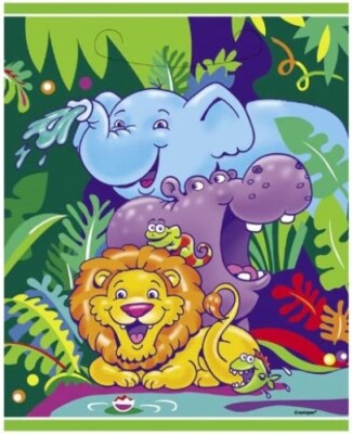 Kinder Party Lächeln Safari Geschirr
