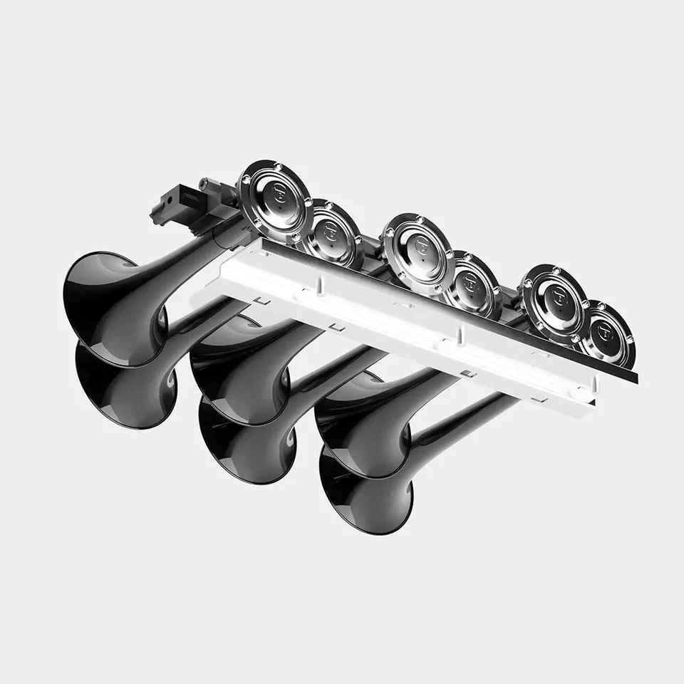 Basuri 2.0 Klaxon Musical 18 Mélodies – Baby Shark, Pirates, Despacito 12/24V - Photo 3/4