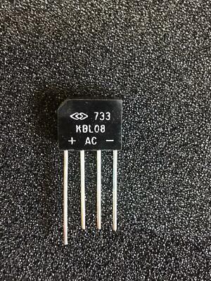 5 Stück/pcs - KBL08 - SINGLE-PHASE BRIDGE RECTIFIER 4.0A 800V - SYMBOL