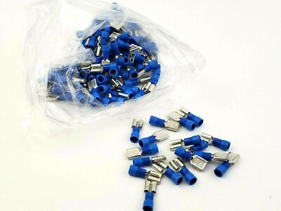 Lot of 100 Panduit DV14-250B-C Vinyl Quick Connect Female Disconnect 16-14 AWG