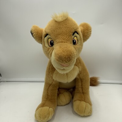 Disney Store The Lion King Young Simba Plush Stuffed Animal 14'' Soft Toy