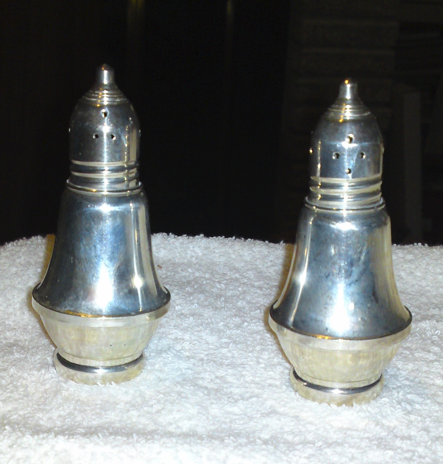 MAYFLOWER STERLING SILVER WEIGHTED SALT AND PEPPER SHAKERS eBay