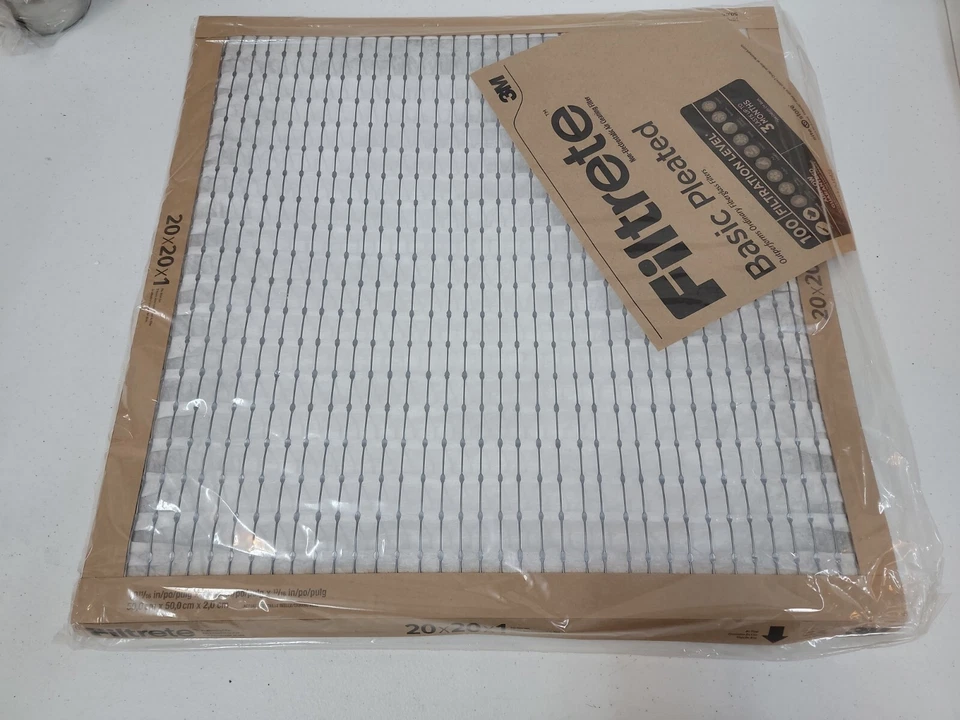 Filtro de aire plisado básico 3M Filtrete, FBA20CI-6, 12 pulgadas x 24 pulgadas x 1 en paquete de 6 Foto 2 de 4