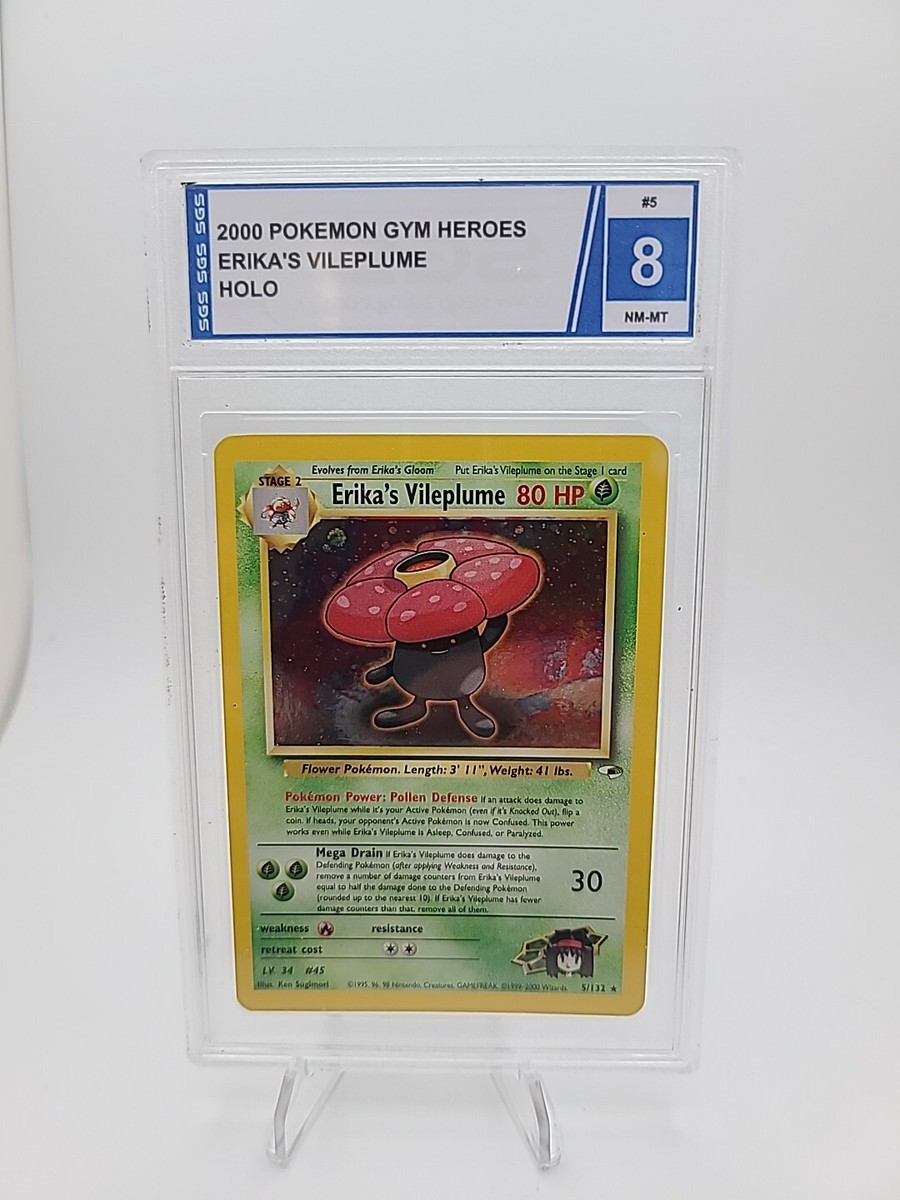 2000 5 Erika's Vileplume 1st Edition Holo Rare Pokemon TCG Card NM