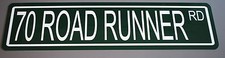 1970 70 ROAD RUNNER RD Metal Street Sign Plymouth Six Pack Muscle Car Garage