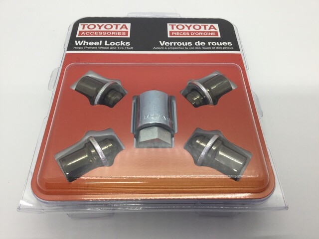 Genuine Toyota Avalon Camry RAV4 Sienna Black Chrome Wheel Lock Set ...