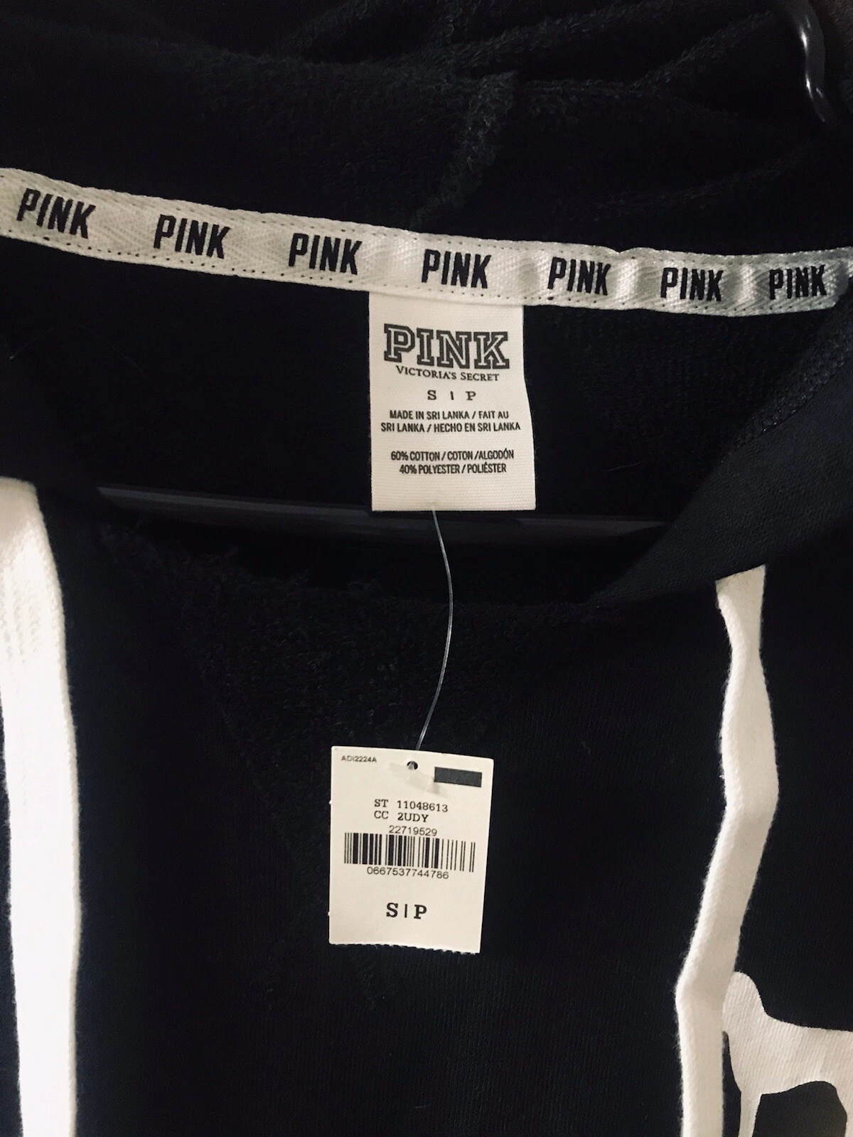 UNDERCOVER Nuova Felpa con Cappuccio Tunica Victoria's Secret ROSA French Terry Varsity Piccola Primavera 2015