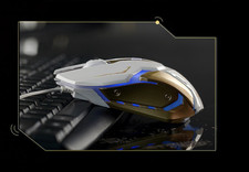 Gaming Mouse LED Breathing Fire 4 Button Silent USB Wired 1600 DPI Laptop PC 12