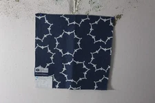 Duralee, John Robshaw, Chowk, Embroidered Novelty, 17" W X 17" L, Color Indigo