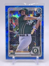 Austin Beck 2020 Bowman Chrome Sapphire #BCP-16 Oakland Athletics