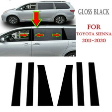 For Toyota Sienna 2010-2018 2019 2020 Glossy Black Pillar Posts Window Cover For Toyota Sienna 2010-2018 2019 2020 Glossy Black Pillar Posts Window Cover