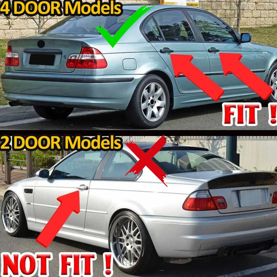 CSL Style Rear Trunk Ducktail Spoiler Wing Lid For BMW E46 320i 325i 330i Sedan Foto 2 de 4