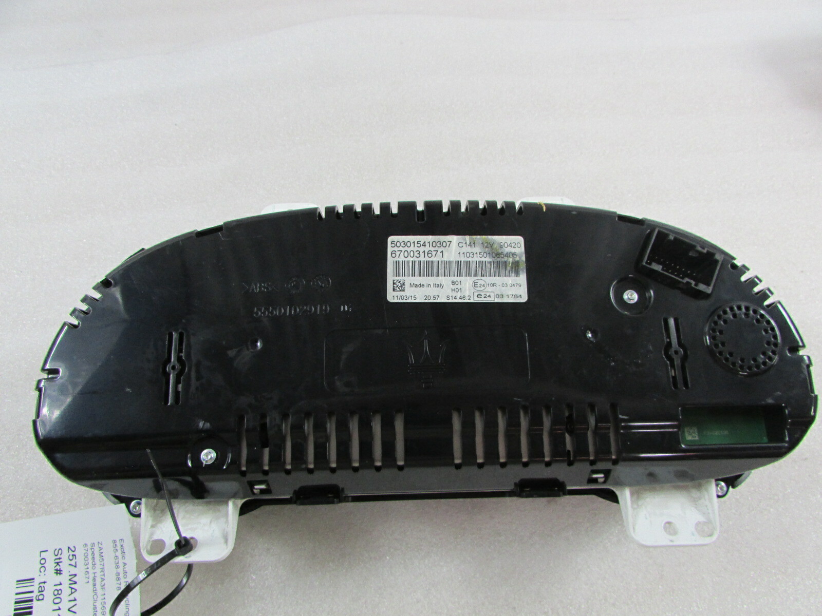 Maserati Ghibli, Speedometer Head Cluster, Used, P/N 670031671