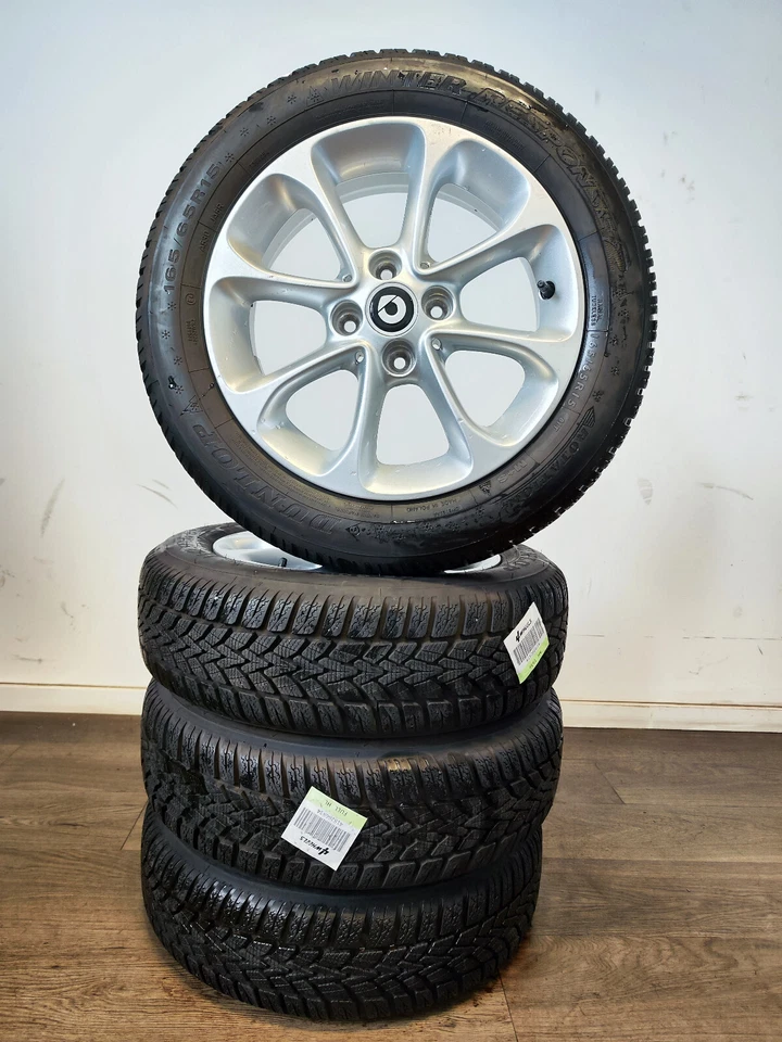 4 Winterreifen 185 60 R15 - 165 65 R15 Smart 453 15" Alufelgen RDK Winterräder - Bild 2 von 4