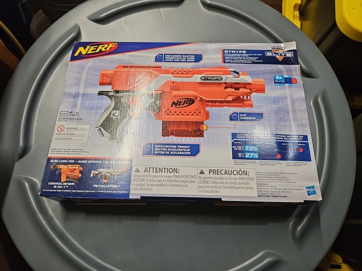 Nerf N-Strike Elite Stryfe Orange 6 Blue Dart Motorized