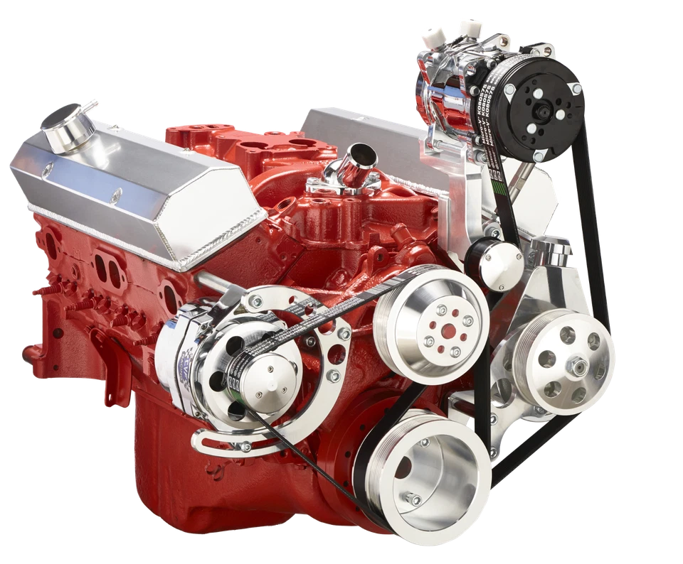 Small Block Chevy Serpentine Conversion Kit A/C PS ALT SBC 283 327 350 400  - Image 2 of 4