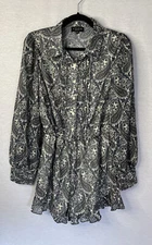 In the style paisley blue and gray romper size 12