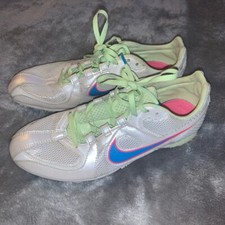 Size 8 Nike Track  Field Rival MD Athletic Multi-Use Shoes Cleats White Pink