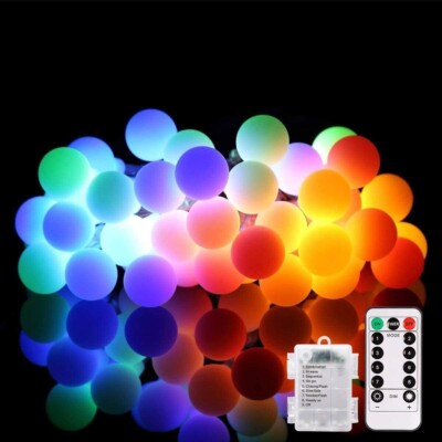 100 LEDs Battery Operated String Lights Globe Fairy Lights Tent Camping Garden