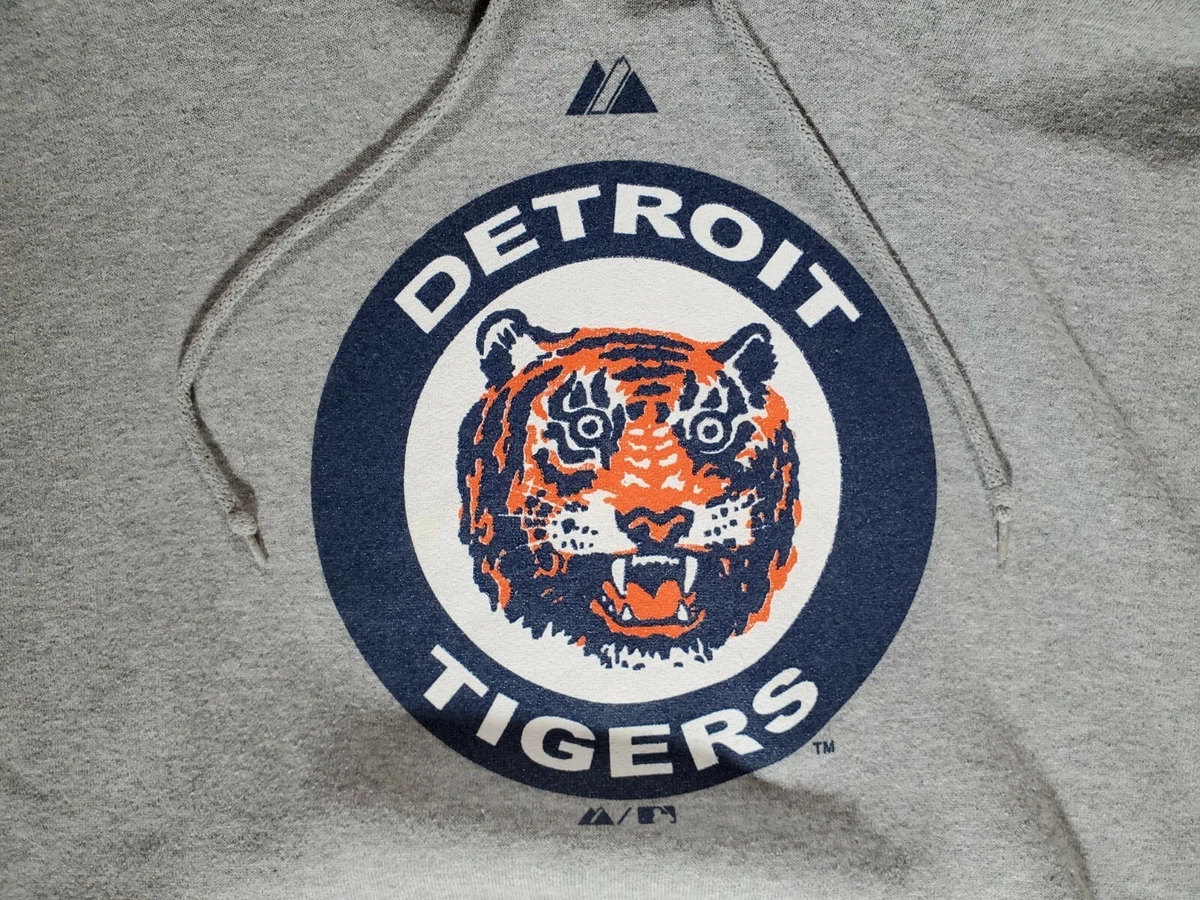 Vintage Detroit Tigers Hoodie Embroidered Logo - Majestic Men's XL | eBay