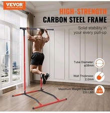 VEVOR Power Tower Dip Station, 2-stufiger höhenverstellbarer Klimmzugstangenständer