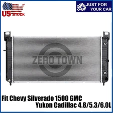 34" Core Radiator #2423 Fit Chevy Silverado 1500 GMC Yukon Cadillac 4.8/5.3/6.0L