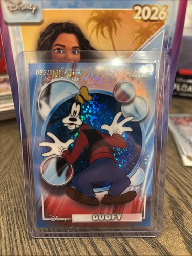 2026 Topps Chrome Disney Goofy Blue Mini Diamond Refractor #52 Mickey SP /150