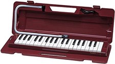 YAMAHA Pianica Keyboard Mundharmonika weinrot P-37D volle 3 Oktaven breite Pa...