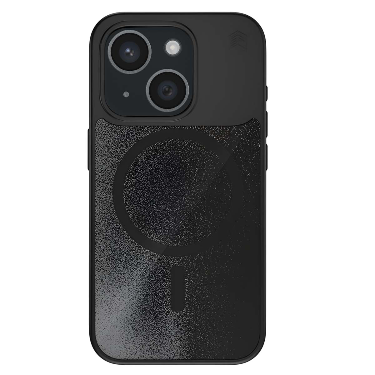 Coque iPhone 15 anti-rayures durable avec protection effet sable noir