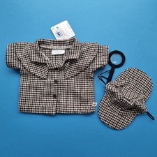 Build A Bear Sherlock Holmes Tweed Outfit Jacket & Hat & Magnafing Eye BNWT 