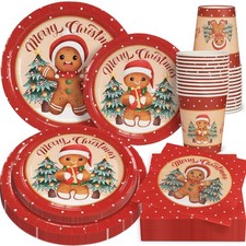 100 Pieces Gingerbread Christmas Decorations Set Serves 25 Christmas Party Di...