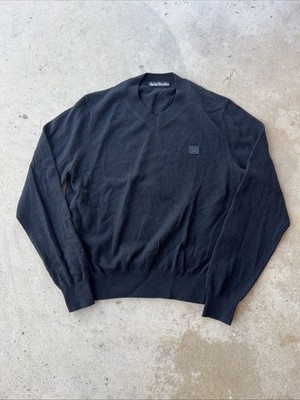 Acne Studios Men s V Neck 100% Wool -excellent cond. -Black Medium $900 MSRP