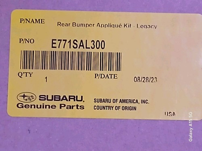 #ad OEM GENUINE SUBARU LEGACY E771sal300 REAR BUMPER PROTECTOR GUARD KIT $40.00