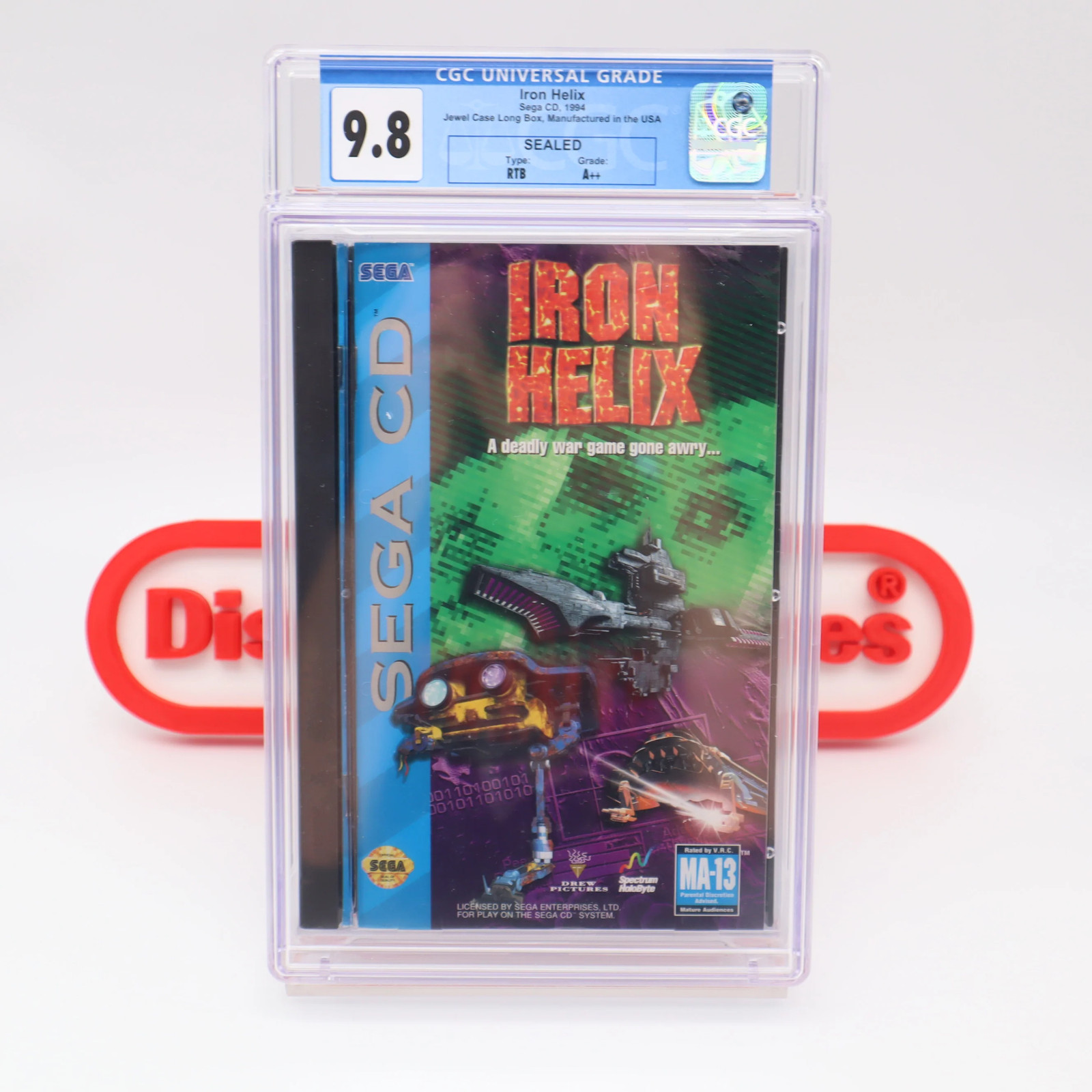 Sega CD Game IRON HELIX - CGC GRADED 9.8 A++! NEW & Factory Sealed!