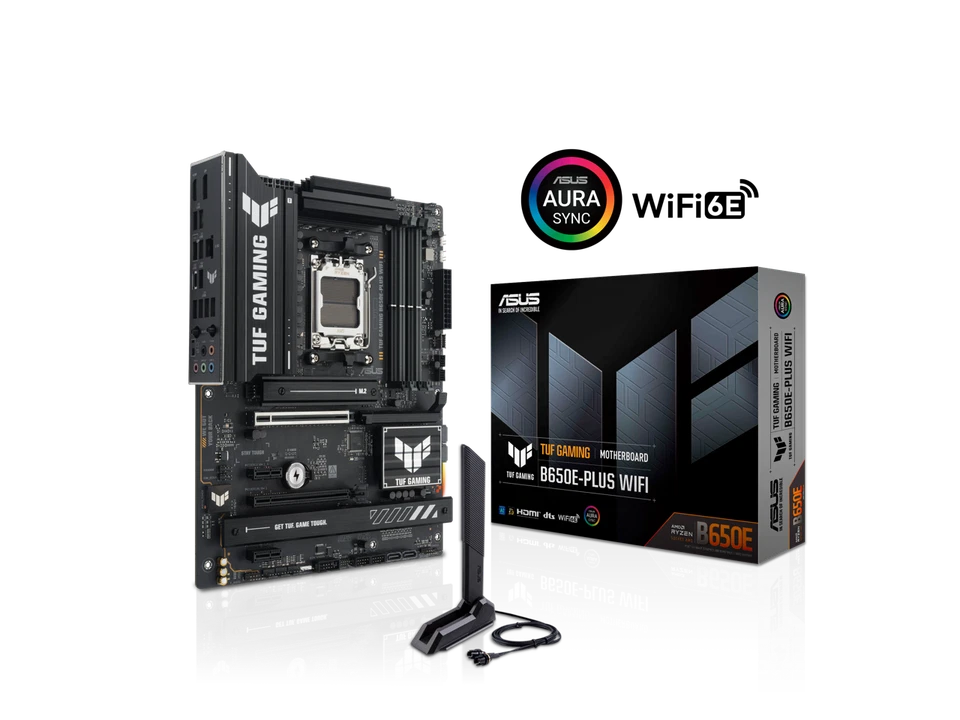 ASUS TUF GAMING B650E-PLUS WIFI AMD B650 ATX motherboard, 12+2+1 80A DrMOS power - Image 3 of 4