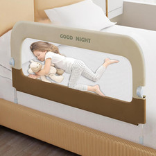 Bed Guard Rail for Toddlers - 32" Adjustable Heights Folding up Portable Bed R