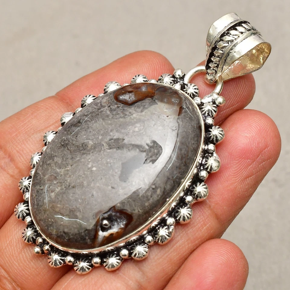 Ciondolo gioiello in argento sterling 925 fatto a mano con pietra preziosa... - Immagine 2 di 4