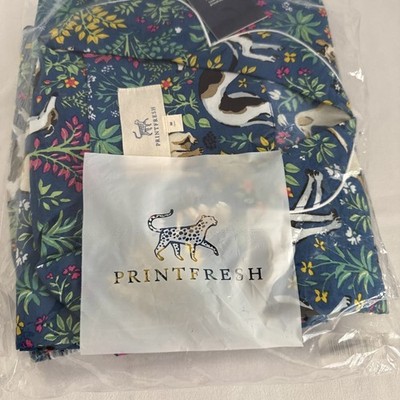 Printfresh L/PJ Set Must Love Dogs Indigo Medium 2 Piece New NWT Print Fresh