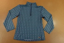 Kerrits Kids Size Medium Blue First Level Quarter Zip Fleece Tech Top NWT