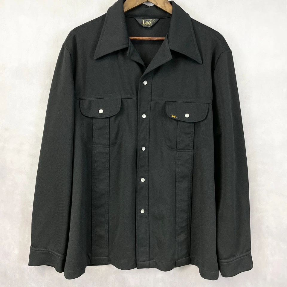 VTG 70s Lee Mens 2PC Leisure Suit XL Disco Western Pearl Snap Heritage Hipster - Image 2 of 4