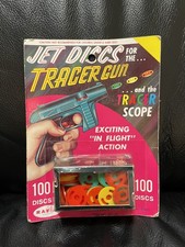 VINTAGE RAY LINE JET DISCS FOR TRACER GUN 100 DISCS NEW IN WELL-WORN PACKAGE