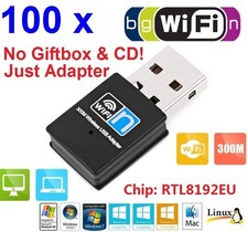 Lot 100 x 300Mbps Mini USB Wifi Wireless Adapters PC Network Card 802.11n/g/b