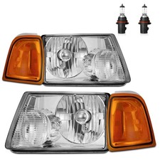 Headlights W/Bulbs for 2001-2011 Ford Ranger Halogen Headlamp Replacement Dri...