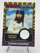 2024 Heritage - Clubhouse Collection Relics Charlie Blackmon Game Worn Gold /99