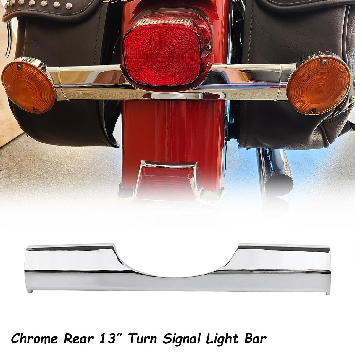 Chrome Rear Turn Signal Light Bar For Harley Electra Glide
