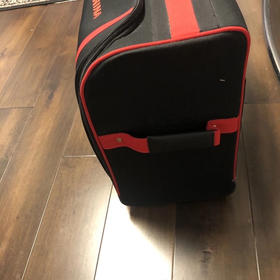 Bolsa de equipaje grande para máquina de coser Bernina negra y roja 21”x11”x18,5” Foto 4 de 4